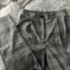 H&M Gray Plaid Pants